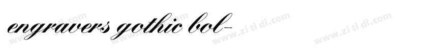 engravers gothic bol字体转换